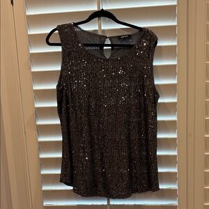 DKNY Glittering Black Sleeveless Top